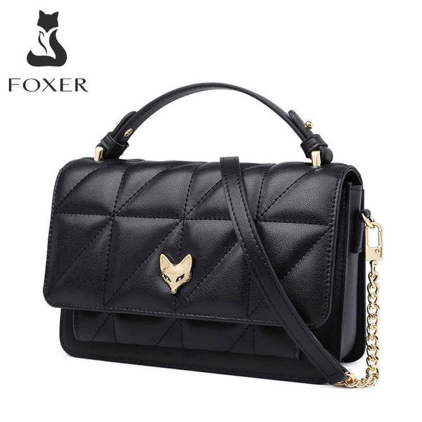 

designer bag foxer original split leather bags office women messenger stylish lady purse irregular classical flap elegant female shoulder ba