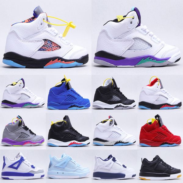 

infant ts 2023 kids 5 basketball shoes 5s dark mocha trainers international flight oreo multicolor small big boy girl toddlers sneakers size