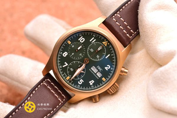 

luxury designer mechanical watch man zhongshe brand new international watches pilot series bronze 41mm time machine men's watch iw38790, Slivery;brown