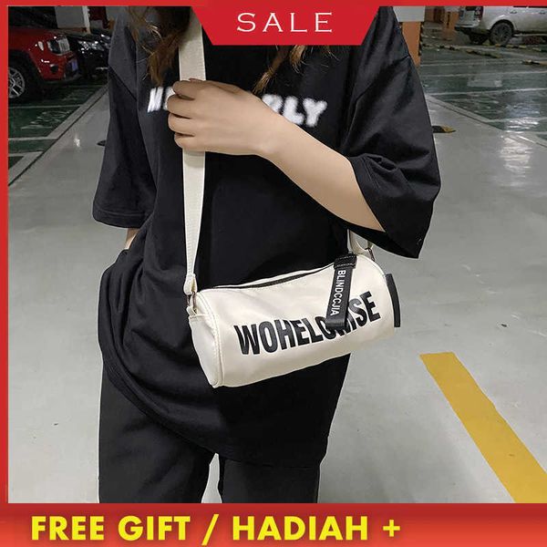 

60% off luxury designer bags bag women 2022 new fashion cylinder english printing crossbody shoulder simple casual