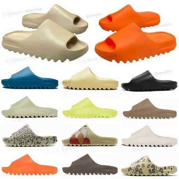 

y/ee yy/yz/z slides foam rubber kanyes e 2022 slippers slipper men women bone resin desert sandal sandals sand grey earth brown mx cream cla, Black