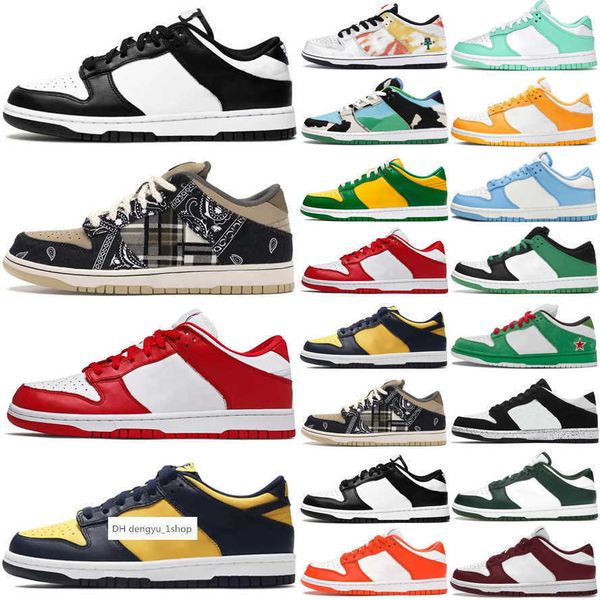

2023 running shoes trainer sports sneakers black white green red bear chunky lows casual men women unc coast university bule chicago pn dust