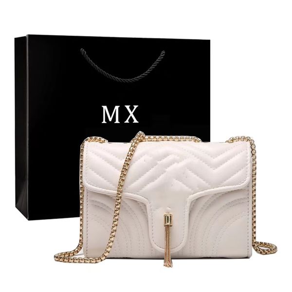 

women shoulder bag lady crossbody purse small designer bags leather handbag chain clutch flap totes bag thread fashion cover solid hasp wais