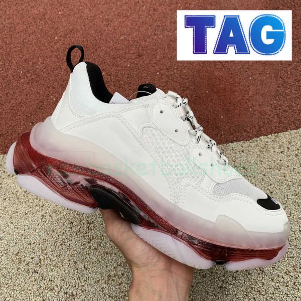 

designer triple s clear sole casual shoes men women sneakers red turquoise neon green paris luxury triple-s black white pink min