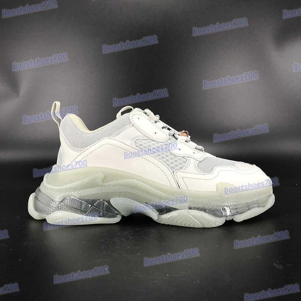 

mens platform shoes triple-s clear sole beige neon green yellow red grey rainbow white blue navy fluo bordeaux cas, Black