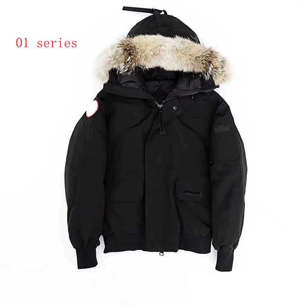 

goos down parkas puffer jackets mens coats designer jacket winter wolf mink hair expedition womens parka coats 08 style outdoor windbreakers, Black