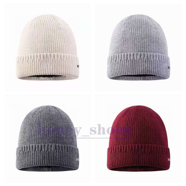 

designer knitted beanie caps for men women autumn winter warm thick wool embroidery cold hat couple fashion street hats h1, Black;white