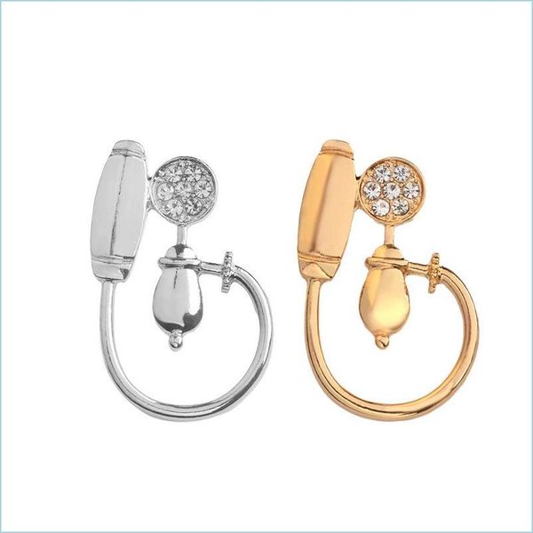 

pins brooches qimoshi medical sphygmomanometer modeling brooch device crystal for gynecologist nurse party wedding clothing backpac dhyk3, Gray