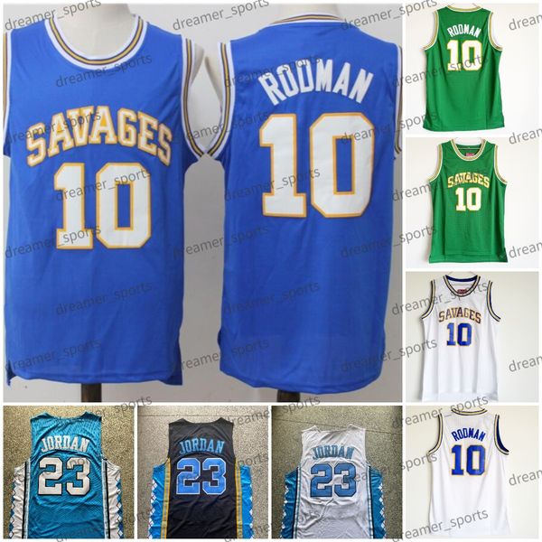 

oklahoma savages 10 dennis rodman basketball jersey north carolina tar heels 23 blue white mens ncaa college jerseys, Black