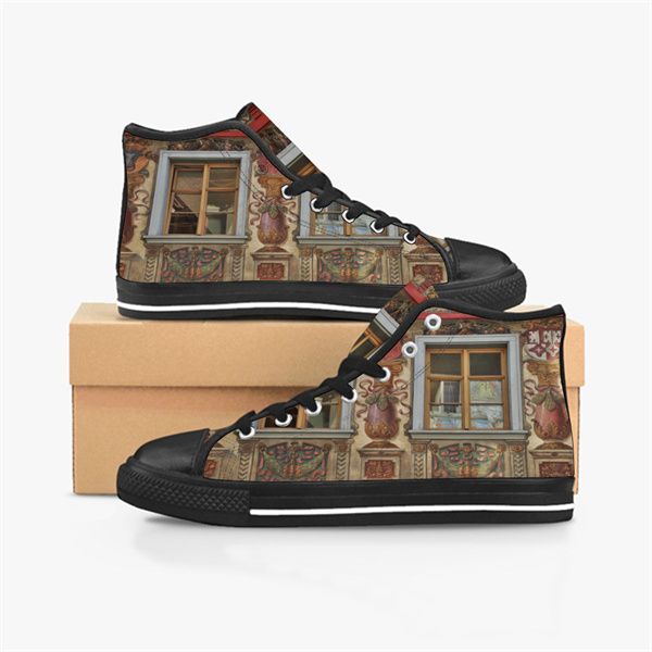

custom shoes classic canvas high cut skateboard casual triple black accept customization uv printing low mens womens sports sneakers breatha