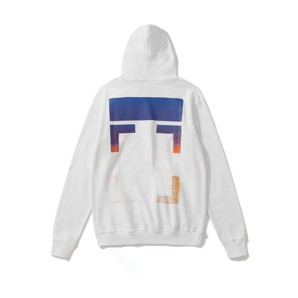 

men's luxury classic sweatshirts brand offs pullover hoodies women sweater men arrow cross letter print hoodie designers trend, Black
