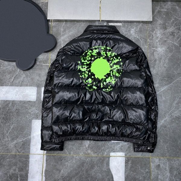 

designer mens puffer jackets ch logo print parka down warm mens coat outwear zipper jacket long sleeve, Black;brown