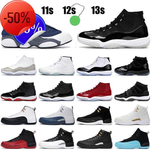 

basketball shoes 2022 men women jumpman 11 25th anniversary bred concord 11s reverse flu game 12 12s the master outdoor 13 13s sneakers, Black
