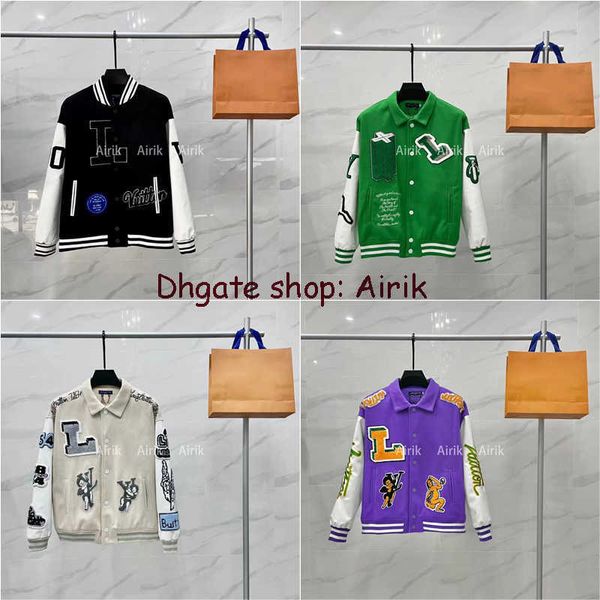 

2022 designer mens jacket lettered printing zipper long-sleeved hoodies windproof and water proof male's business casual coat, Black;brown