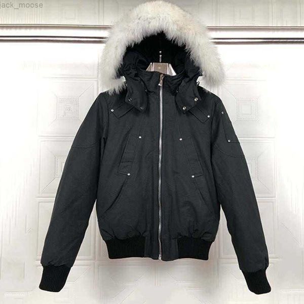 

men's down parkas 22ss casual mens moose jacket outwear outdoor doudoune man winter coat jackets knuck9, Black