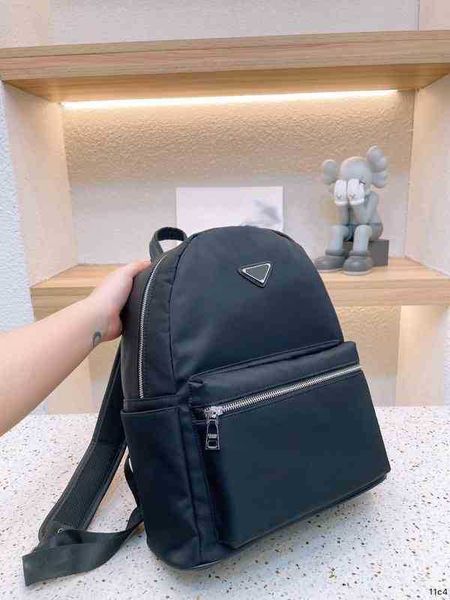 

woman evening bags backpack style prabag designer triangle logo black backpacks fashion single large capacity rucksack men vintage 220611