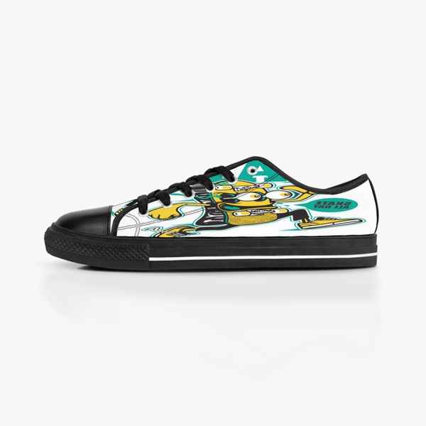 

shoes women custom fashionmen outdoor diy low canvas skateboard sneakers triple black customization uv printing sports sneakers shizi 170-1