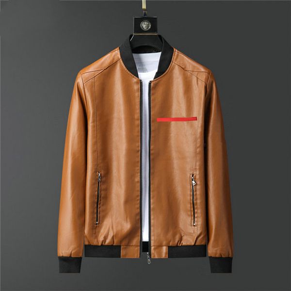 

mens designer men's leather jackets faux leather parka womens letter parkas couples clothing coat outerwear jacket for male windproof w, Black