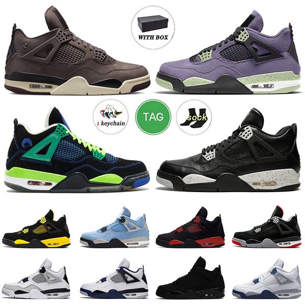

fashion jumpman 4 og basketball shoes with box bue red thunder 4s miliary black cat unc men womens j4 jorsan white oreos bred off sail navy