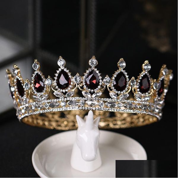 

wedding hair jewelry shallow jin bai drill crystals wedding tiaras and crowns bridal accessories fl small pearls hg1207 drop dhgarden dhbm2, Slivery;golden