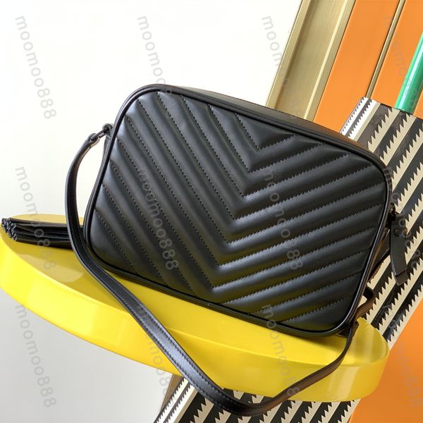 

10a tier mirror quality loulou camera bag small 23cm womens real leather quilted zipper purse handbag luxury designers crossbody black shoul