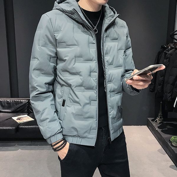 

men's down parkas winter white duck down men men korean parka keep warm casual jacket hooded solid mens clothing hooded outwear coat 22, Black