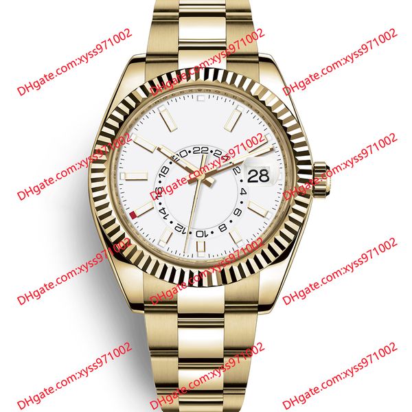 

highquality men's watch 2813 automatic mechanical watch m326938 42mm white dial sapphire glass gold stainless steel strap luxury wristw, Slivery;brown