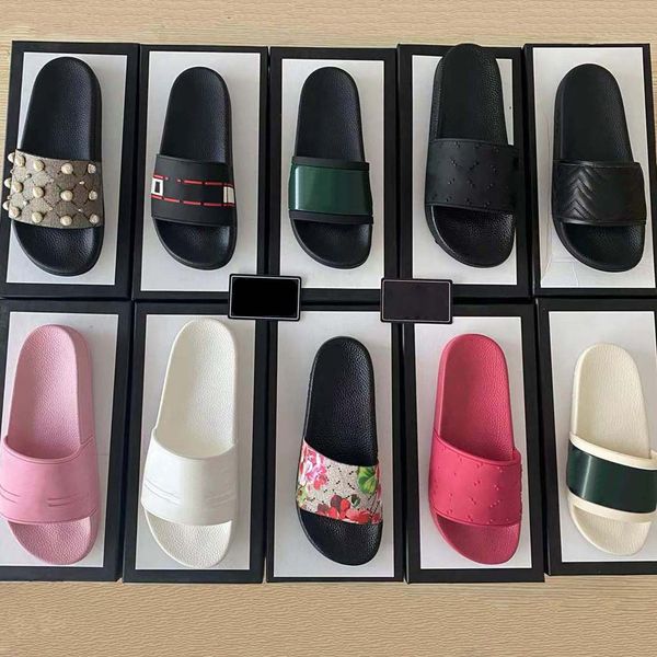 

designer slides women man slippers luxury fashion sandals brand sandals real leather flip flop flats slide casual shoes sneakers boots by fe, Black