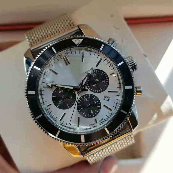 

aaaaa luxury watches for men mechanics wristwatch 2020 century six pin business with calendar function designer chronogra, Slivery;brown