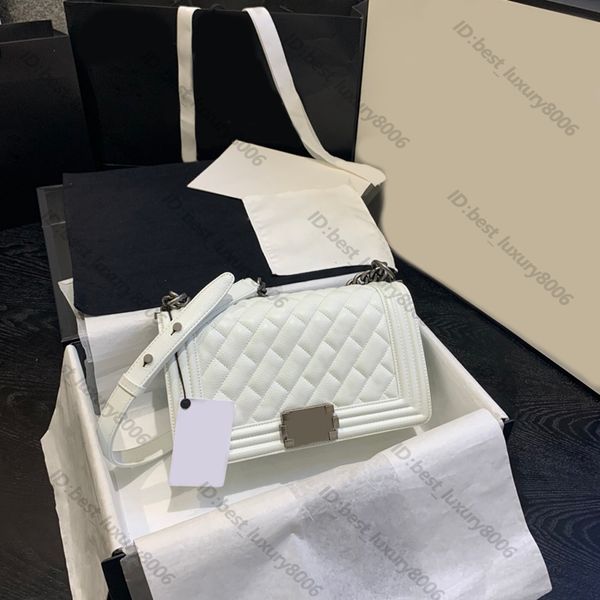 

9a luxurious classic fashion flap bag designer women's handbag caviar cowhide holding cross-body shoulder bag