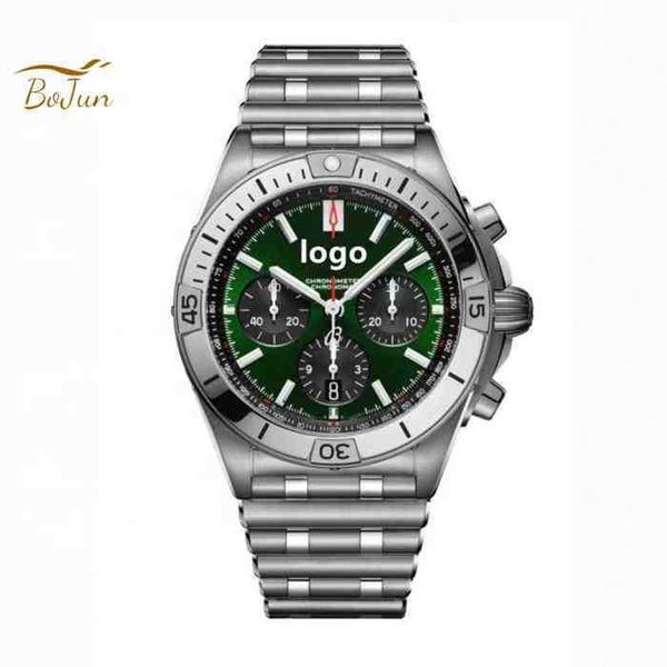 

chronograph aaaaa custom luxury watch gf factory 904l steel size 42mm eta 7750 movement classic king, Slivery;brown