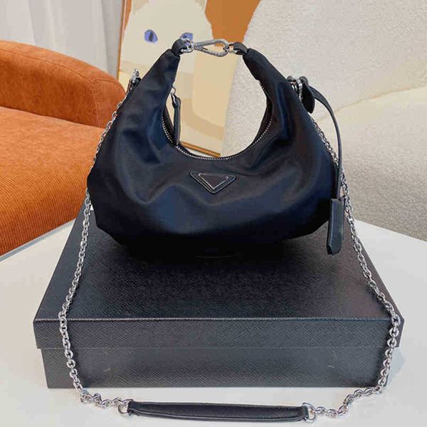 

woman evening bags cross body designer triangle logo crossbody-bag shoulder women dumpling handbag nylon female purses 220510
