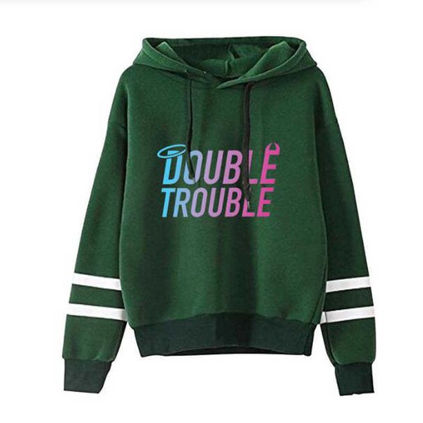 

stokes twins double trouble women/men hoodie sweatshirt casual tracksuit, Black