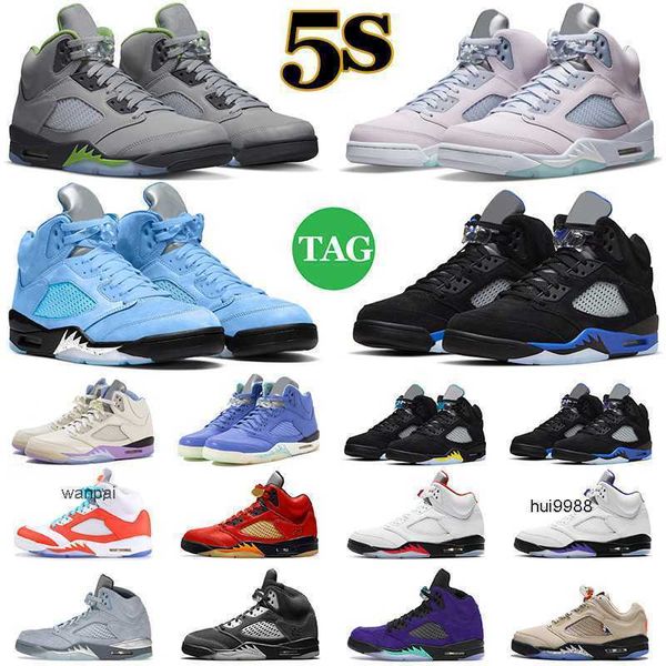 

2023 jumpman 5 5s men basketball shoes green bean unc concord what the 3 oreo mens trainers sports sneakers jordon, Black