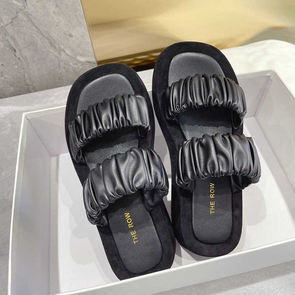 

the row sandals row designer the dress shoes slipper with thick sole and outer slipper flat type of high rise sheepskin sandal bfs2