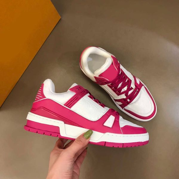 

casual shoes 2022 authentic luxurys designer low trainers men basketball shoes monograms denim sports sneakers 408 fashion 508 genu, Black
