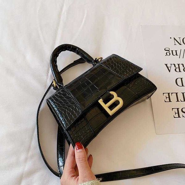 

bags designer luxury balle handbags hourglass fashion leather cross body women's bag 2022 handbag crocodile pattern shoulder portable d