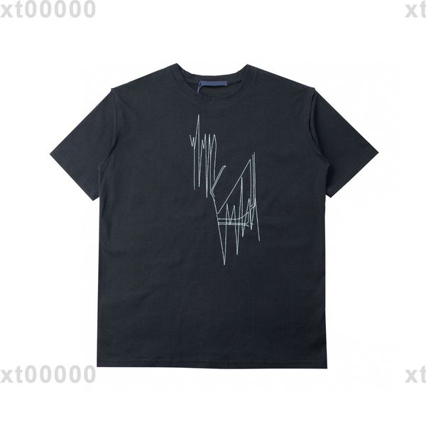 

23ss designer letter printed t shirts tee sweatshirt fashion high street short sleeves summer casual t-shirt breathable men women crew neck, Black;brown