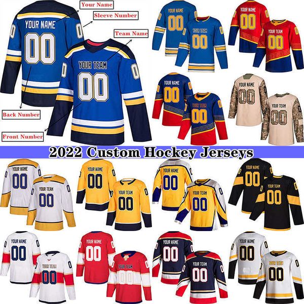 

2022 custom ice hockey jersey for men youth s-4xl authentic embroidered name numbers - design your own hockey jerseys''nhl'&#, Black;red