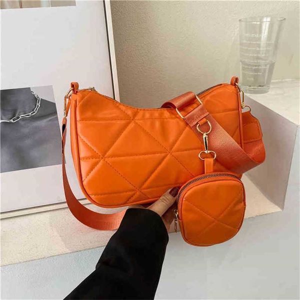 

embroidered lattice leisure bag women's 2022 new large capacity wide shoulder sling one daling simple crossbody bag