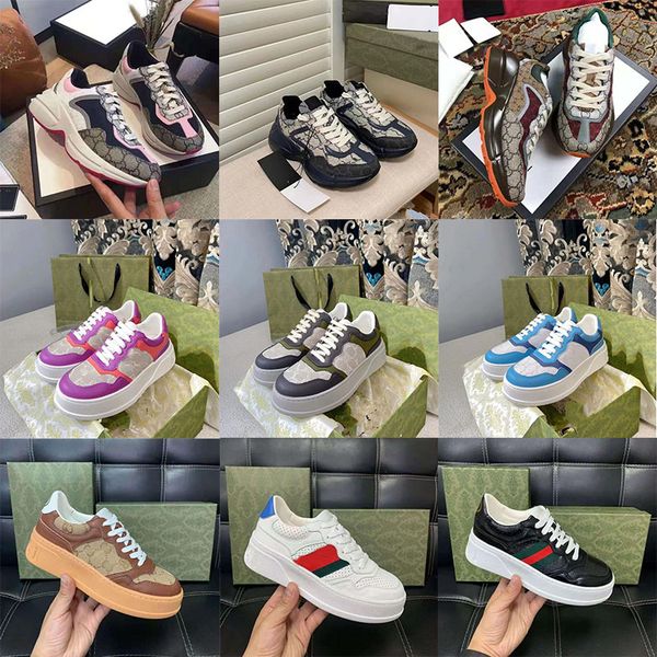 

quality rhyton men's increased casual shoes heavy sports milan runway fashion ladies shoes flat strawberry mousetrap big mouth tiger me, Black