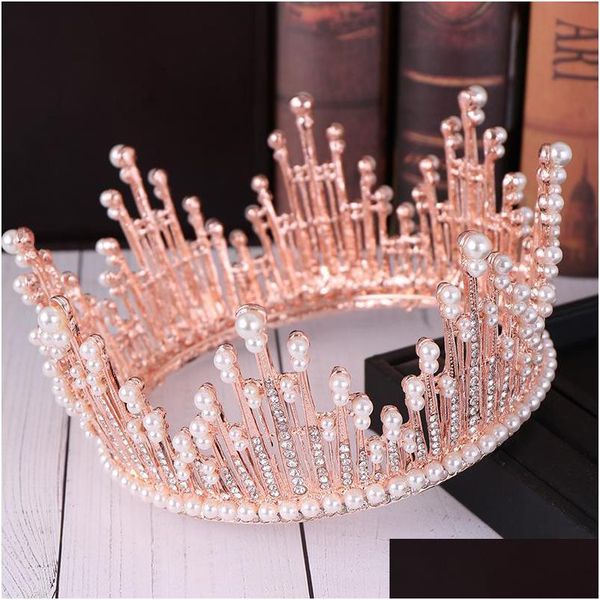 

wedding jewelry sets 2021 new beautif princess headwear chic bridal tiaras accessories stunning crystals pearls wedding and dhgarden dhhrc, Slivery;golden