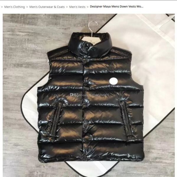 

men's vestsvests down jacket winter jacket vests down parkas coat hooded waterproof for men and women windbreaker hoodie jacket thick w, Black;white