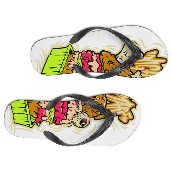 

luxury slippers diy flip flops women slipper casual beach slides summer fashion sandal outdoor shoes 001, Black