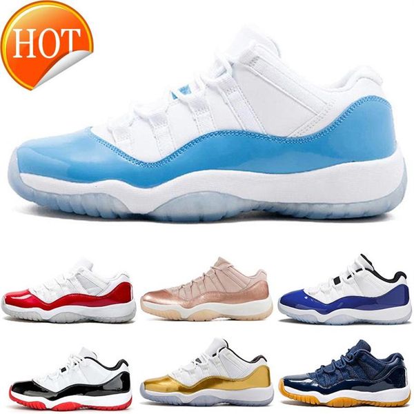 

2022 fashion men low basketball shoes 11s 11 bred concord infrared university varsity rose gold white blue closing ceremony navy g3178, Black