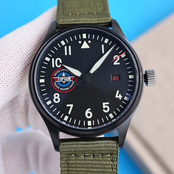 

men watch automatic mechanical movement watches 41mm fashion fabric business wristwatch montre de luxe, Slivery;brown