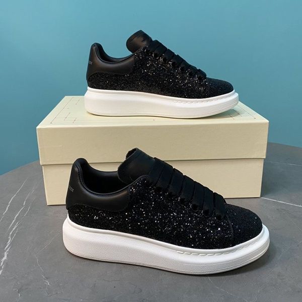 

designer mc casual shoes queens woman leather men platform oversized sneakers lace up black diamond silver sequins luxury espadrilles alexan