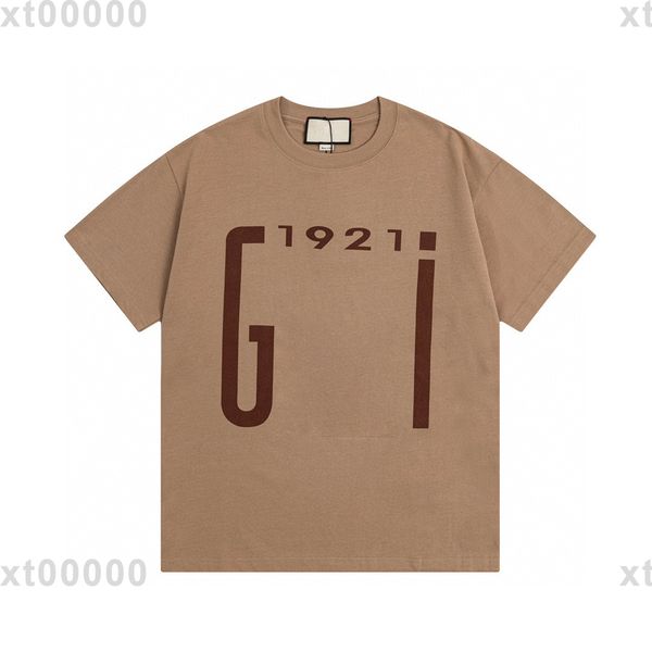 

23ss designer letter printed t shirts tee sweatshirt fashion high street short sleeves summer casual t-shirt breathable men women crew neck, Black;brown