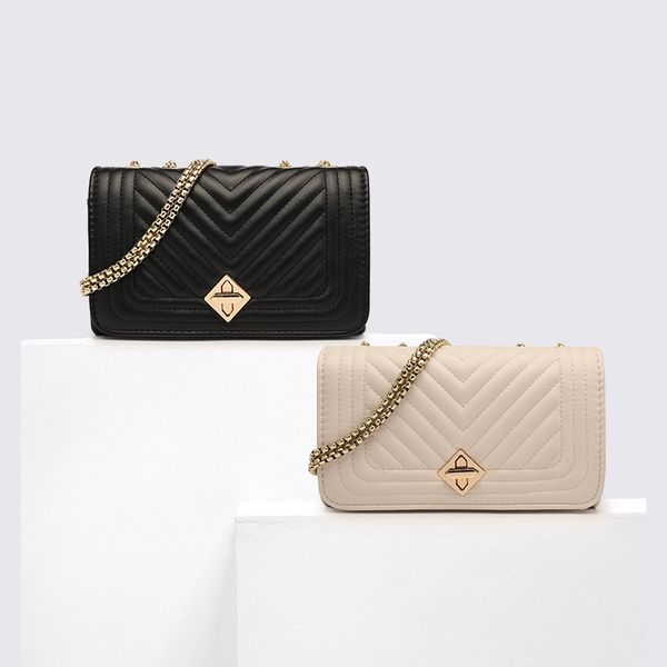 

women mini shoulder crossbody bag lady handbag luxury designer bags leather chain clutch flap tote thread purse fashion cover solid hasp squ