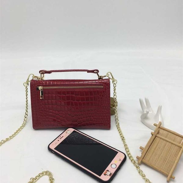 

crocodile leather women's small square bag new chain sling single shoulder versatile diagonal